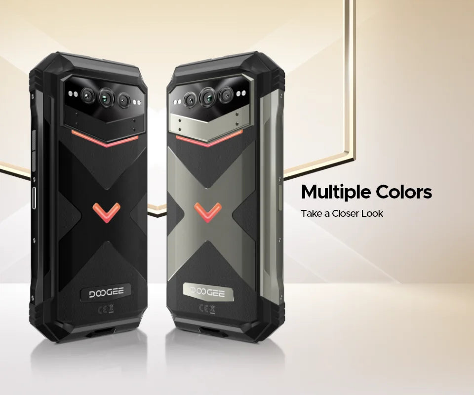 Estreia mundial doogee v max plus telefone robusto 22000mah 36gb (16 +20) 512gb 200mp câmera telefone 6.58 "120hz dimensão 7050 android14