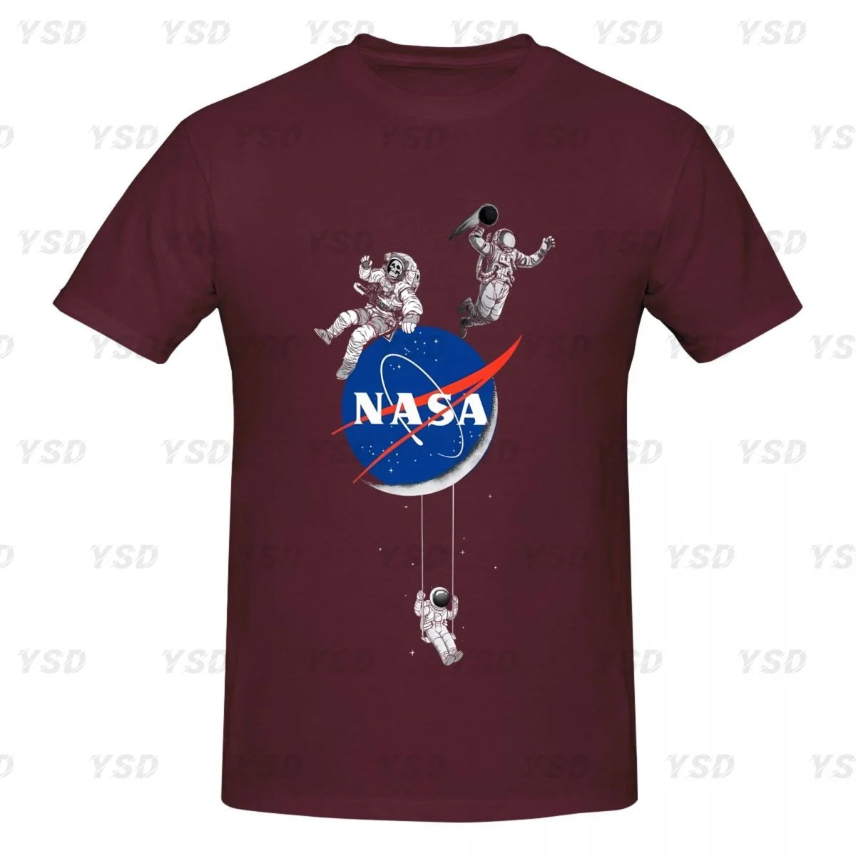 Camiseta esportiva masculina Nasa Space, aconchegante, camiseta grande
