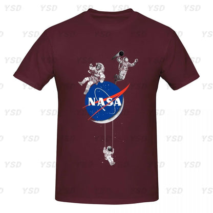 Camiseta esportiva masculina Nasa Space, aconchegante, camiseta grande