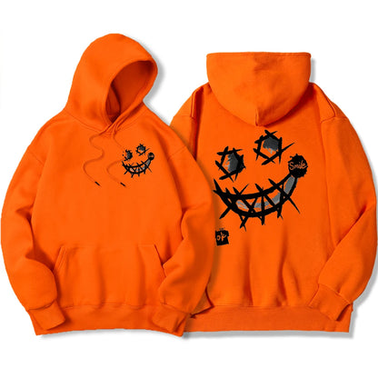 Por favor, sorriso, ok padrões interessantes moletom masculino harajuku moda com capuz quente casual hoodies outono oversize topos