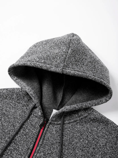 Outono casacos com capuz jaqueta para homens casual fecho de zíper moletom com capuz fino ajuste streetwear roupas esportivas masculinas