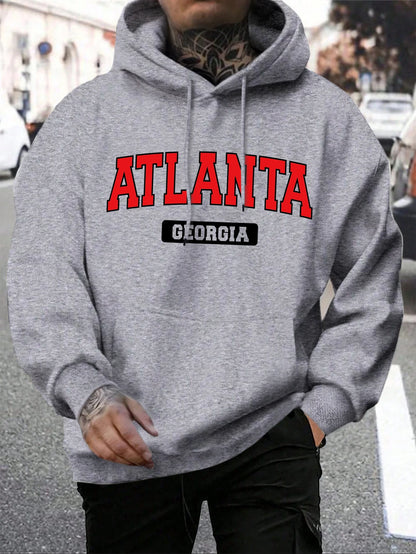 Atlanta feorgia atlanta feorgia impressão moletom masculino harajuku casual com capuz moda solta hoodie vintage velo topos
