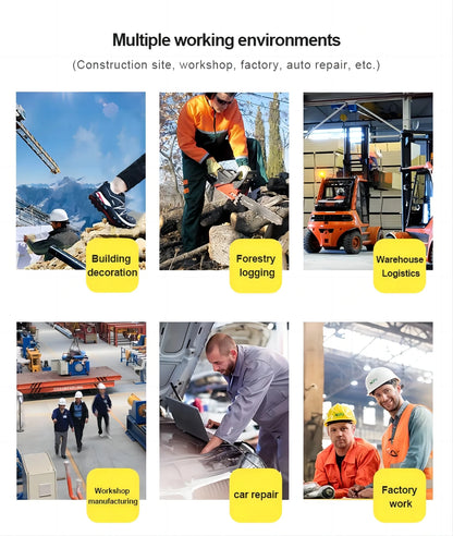 2025 botão rotativo sapatos de segurança homens anti esmagamento anti piercing sapatos de trabalho homens sapatos de dedo do pé de aço antiderrapante sapatos indestrutíveis