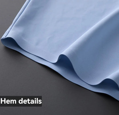 Nova alta qualidade de seda gelo negócios masculinos casual camisa de manga curta verão ultra-fino respirável esportes ao ar livre cor sólida topo