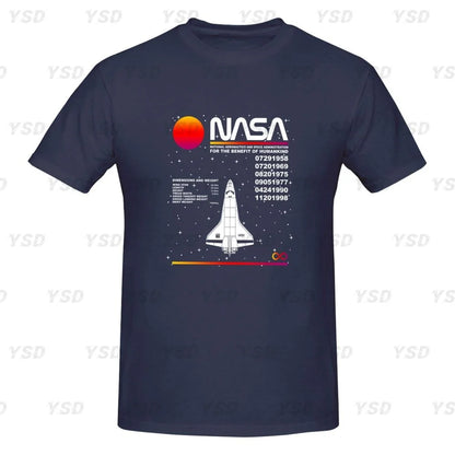 Camiseta esportiva masculina Nasa Space, aconchegante, camiseta grande