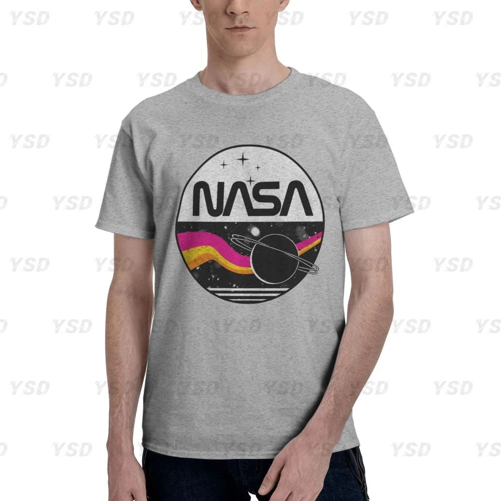 Camiseta esportiva masculina Nasa Space, aconchegante, camiseta grande