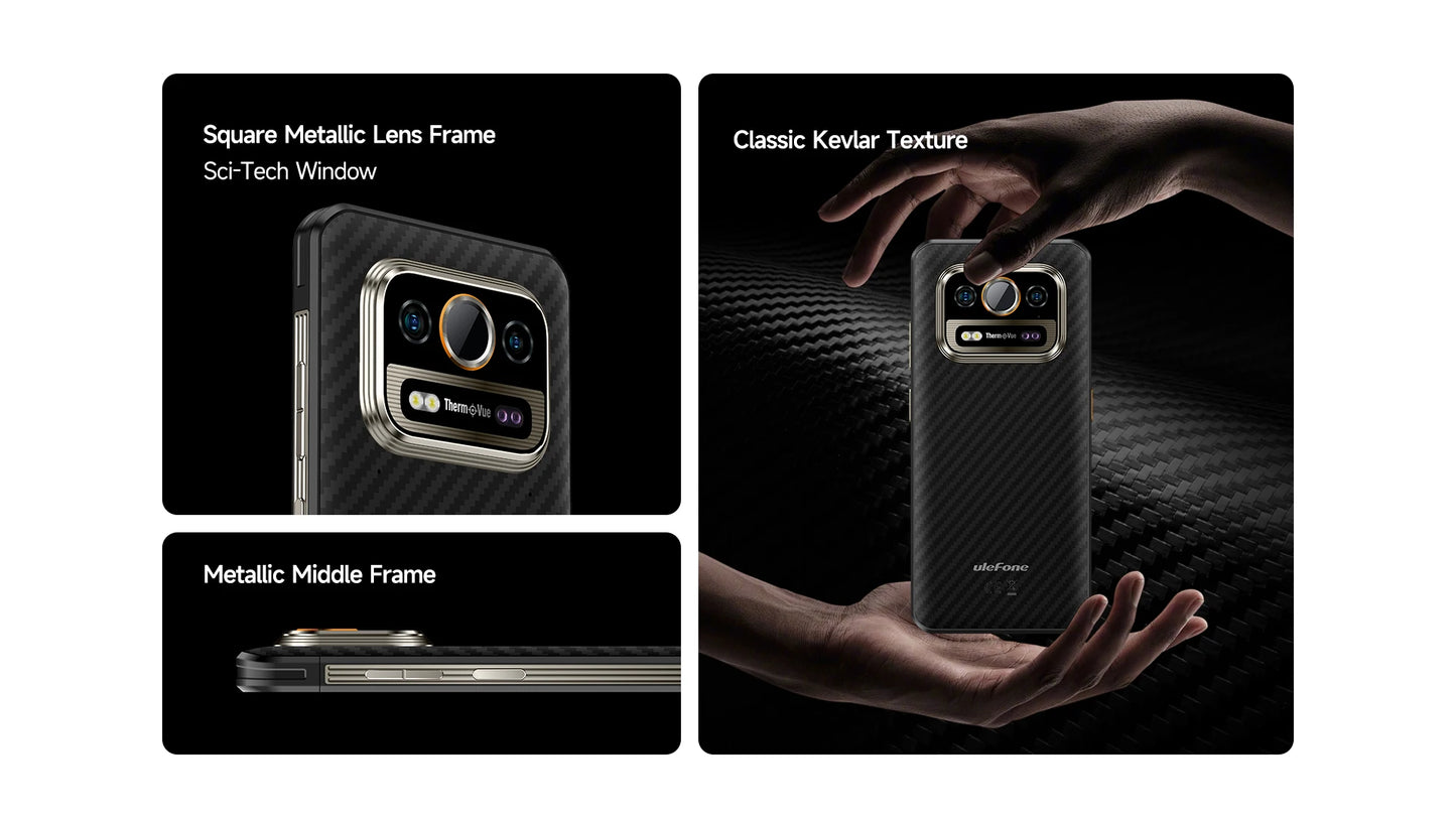 Ulefone armor 25t pro 5g telefone robusto com imagem térmica android 14 33w 64mp visão noturna smartphone nfc à prova de água