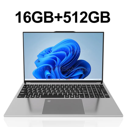 15.6 "portátil ultra fino intel core i7-6500U notebook 32gb ram 2048gb ssd gamer windows 11 1920*1080 display escritório estudo computador