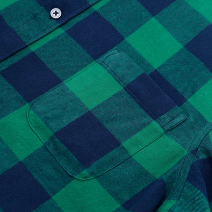 Moda masculina casual xadrez escovado camisa de manga longa, confortável 100% algodão botão para baixo fino ajuste grosso flanela camisas de outono