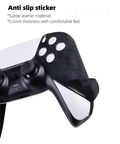 Novos acessórios para controlador ps5/dualsense edge gamepad camurça couro material absorvente de suor toque macio adesivo antiderrapante