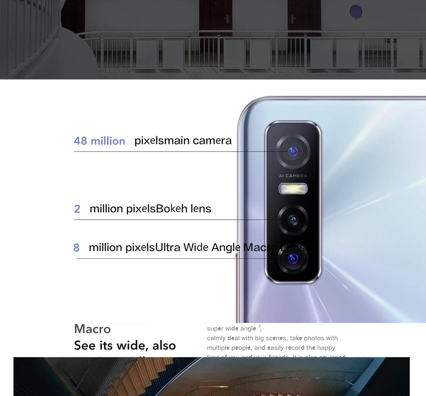 VIVO Y73S 5G 6,44in 2400x1080px Android CPU Dimensidade 720 4100mAh 48MP Câmeras usadas telefone