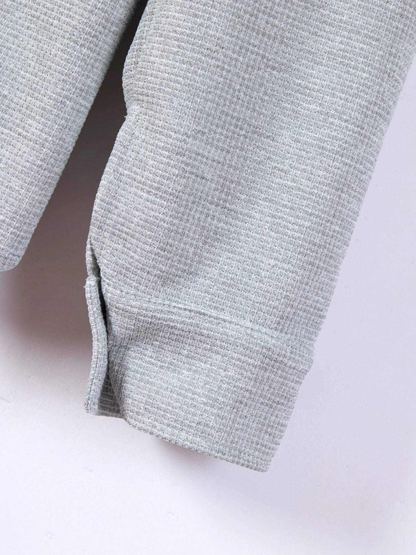 Jaqueta masculina de trabalho com verificação de waffle, jaqueta elegante com botão de lapela e calças compridas, confortável, respirável, casual, roupa de negócios, 1/2 peças