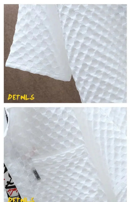 Conjunto de camisa e shorts xadrez xadrez xadrez de manga curta masculino, casual roupas oversize, coreano, luxo, alta qualidade, 2 peças