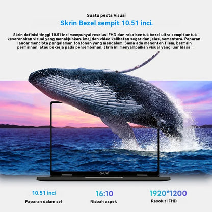 CHUWI MiniBook X 2 em 1 Laptop Intel N150 (até 3,6 GHz) 512 GB de ROM 16 GB LPDDR5 10,51 "1200x1920 FHD IPS Windows 11 Notebook