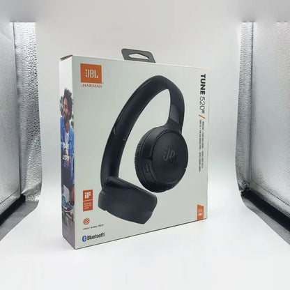 JBL 100% Original TUNE 520BT Fones de ouvido sem fio Bluetooth para meninos e meninas, fones de ouvido esportivos musicais com microfone