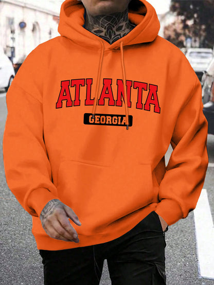 Atlanta feorgia atlanta feorgia impressão moletom masculino harajuku casual com capuz moda solta hoodie vintage velo topos