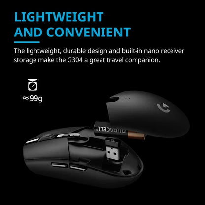 Logitech G304 Mouse sem fio para jogos e notebook de mesa para escritório