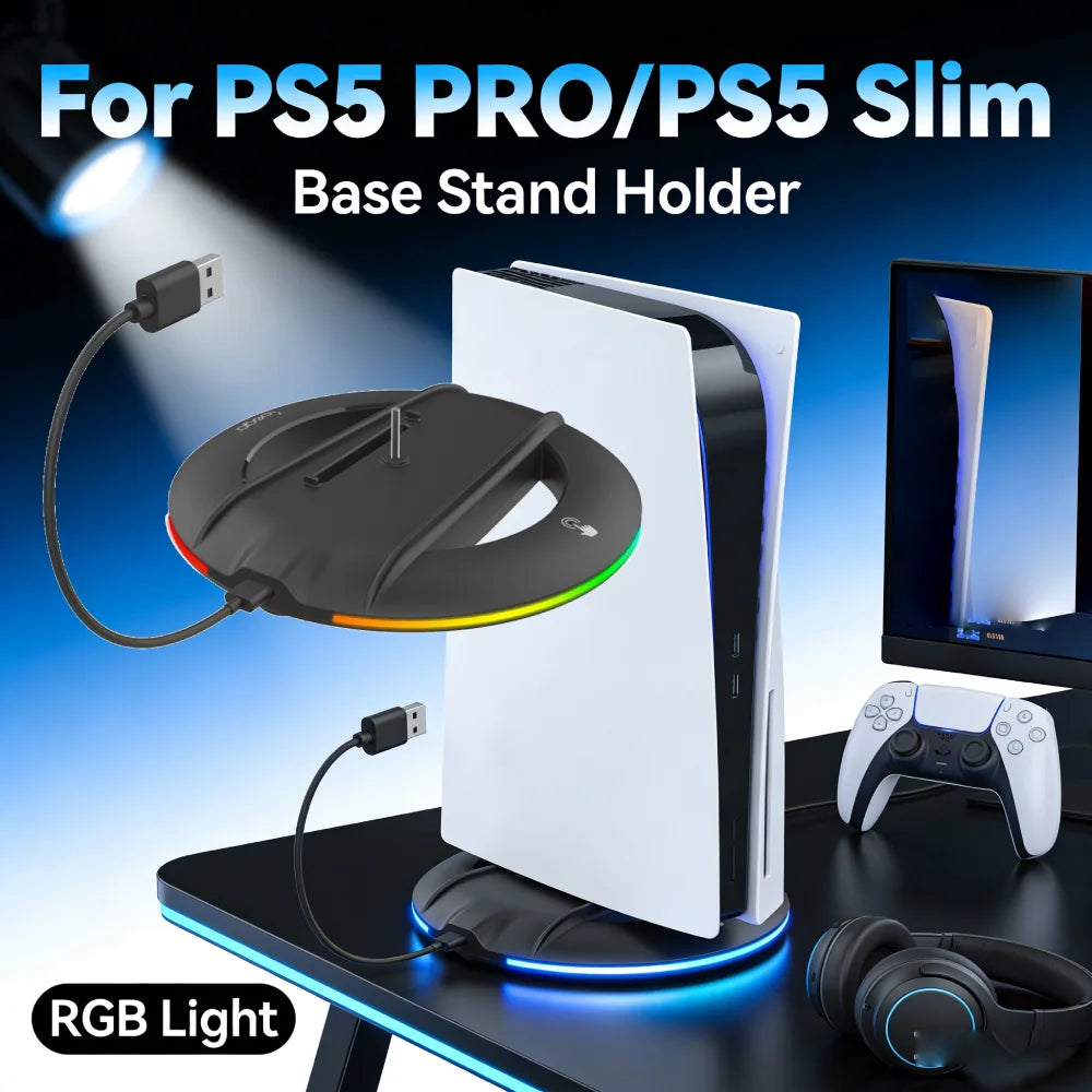 Suporte vertical para ps5 slim console disco edição digital base abs antiderrapante suporte estável economia de espaço base de suporte de exibição de resfriamento