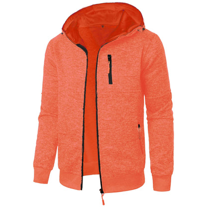 Moletom de manga comprida masculino streetwear com zíper com capuz casaco quente de inverno ao ar livre agasalho masculino jaqueta com capuz cardigan