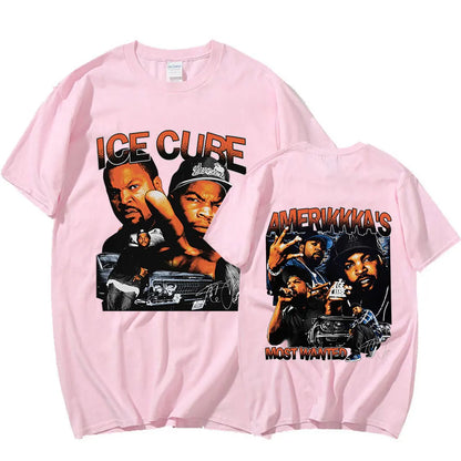 90s rapper cubo de gelo amerikkka mais queria camiseta masculina moda vintage harajuku t camisa 100% algodão casual camiseta oversized