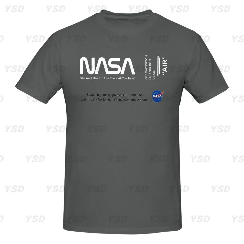 Camiseta esportiva masculina Nasa Space, aconchegante, camiseta grande
