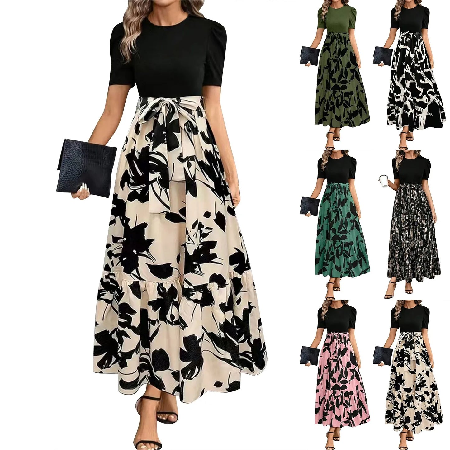 Vestidos elegantes senhora do escritório outfits a linha rendas fino ajuste cintura plissado bainha saia vestido feminino verão vestidos de mujer casuales