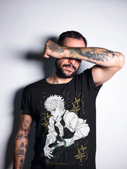 Sanemi Shinazugawa Camiseta vento hashira Demon Slayer Horror anime Camisa de presente