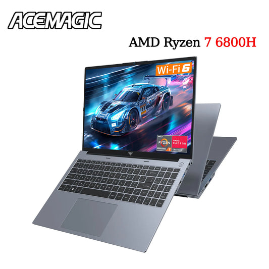Laptop ACEMAGIC portátil para jogos FHD de 16 polegadas AMD Ryzen 7 6800H 16GB RAM 512GB SSD Windows 11 Pro Notebook retroiluminado KB Wifi6 BT5.2