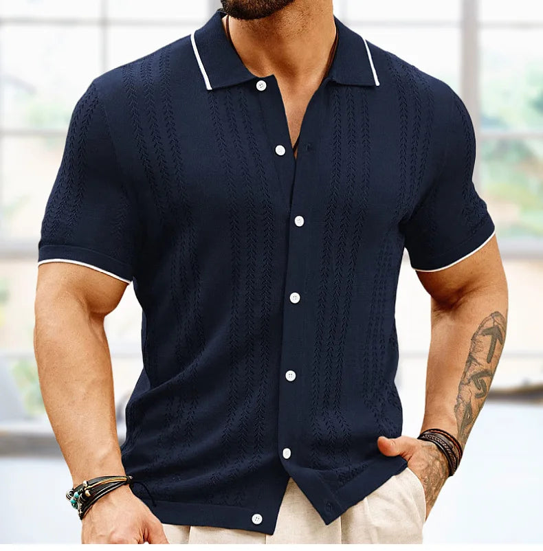 Conjunto de duas peças de seda gelo masculino manga curta, terno casual de negócios, roupa masculina, ginástica, alta qualidade, verão
