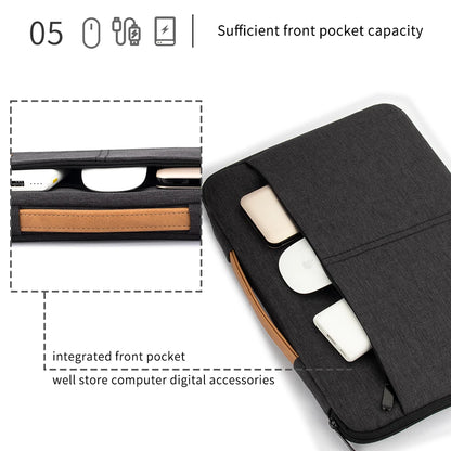 Bolsa para laptop 14 15.6 polegadas, bolsa para notebook para macbook hp dell acer, pasta de computador à prova de choque, capa de viagem para homens de negócios