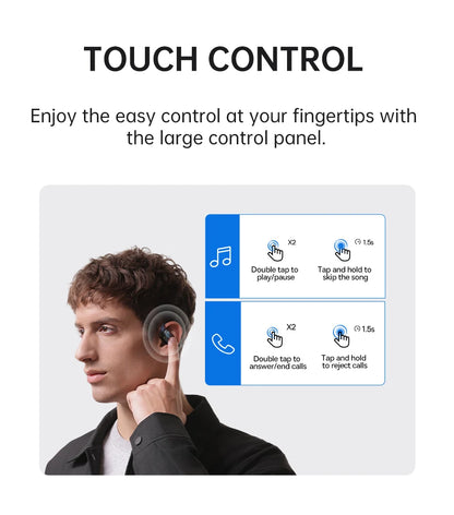 Baseus Bowie MF1/Eli 15i Fit Open-Ear Sport Fones de ouvido sem fio Bluetooth 5.4 Ganchos para os ouvidos Big Bass Sport Fones de ouvido 60 horas de reprodução