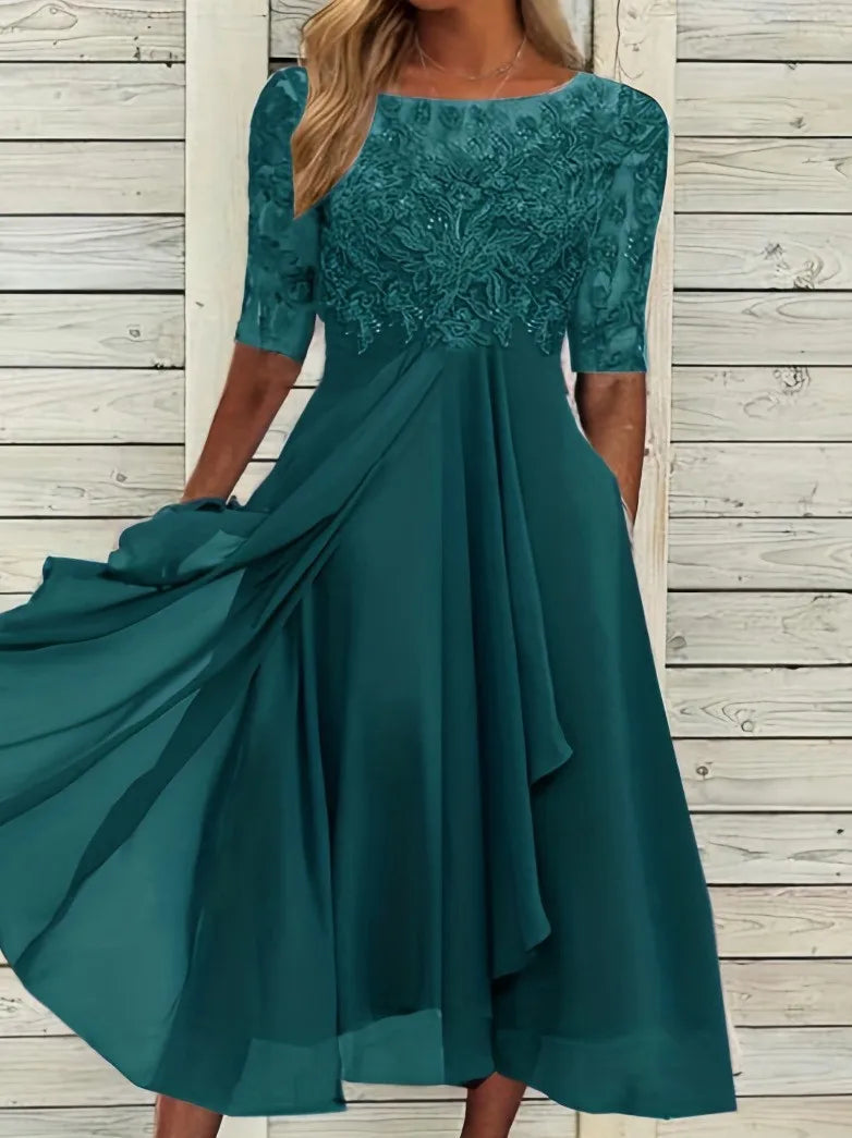 Vestido de noite vestidos 2025 mulher elegante temperamento suave slimi irregular cor sólida moda banquete chiffon francês