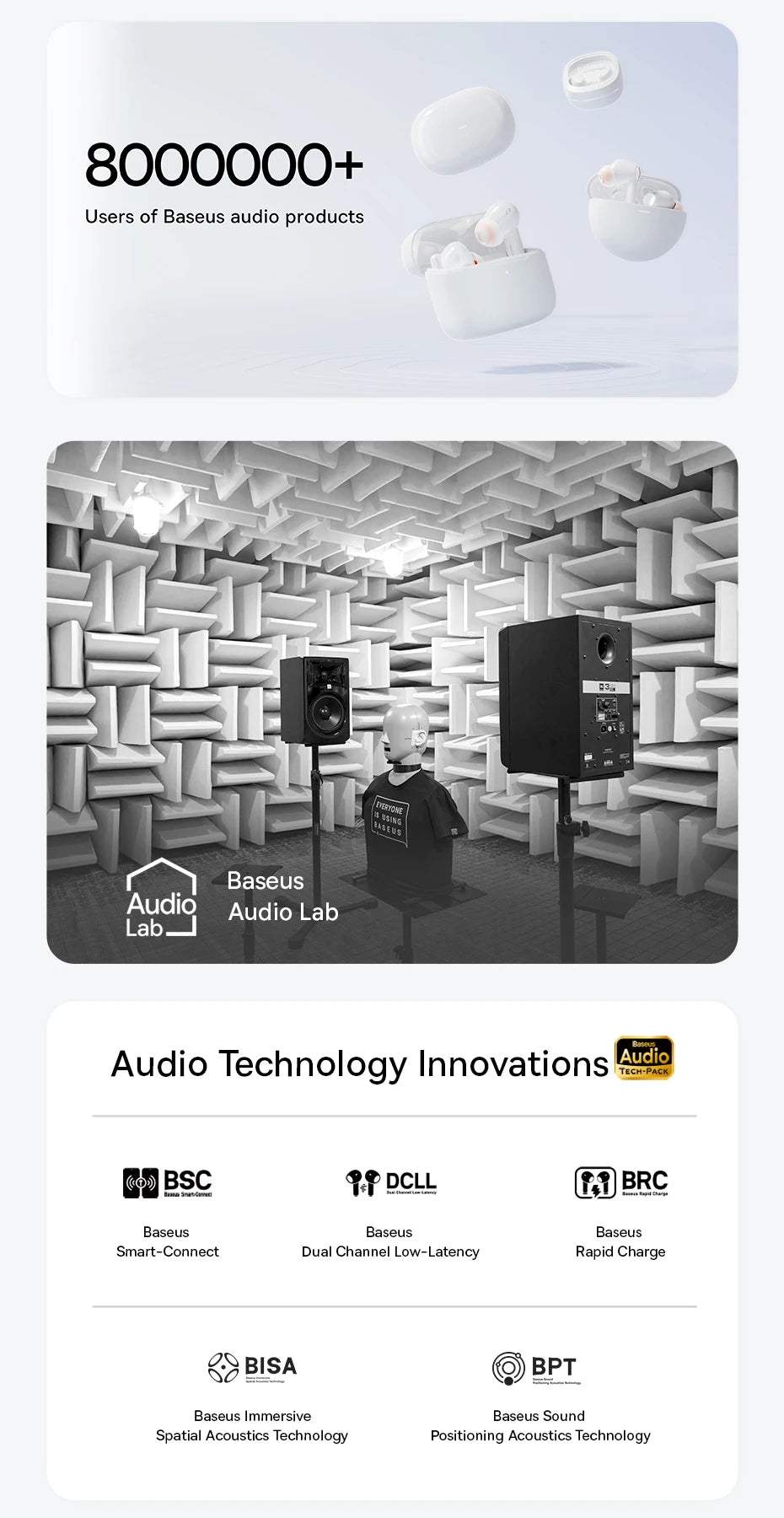 Baseus Bowie MF1/Eli 15i Fit Open-Ear Sport Fones de ouvido sem fio Bluetooth 5.4 Ganchos para os ouvidos Big Bass Sport Fones de ouvido 60 horas de reprodução