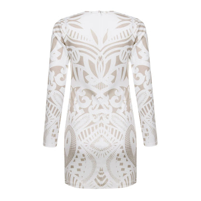 Vestido feminino casual sexy com decote em v, vestidos hip, roupas de casamento, vestido de verão retrô, branco, 2022