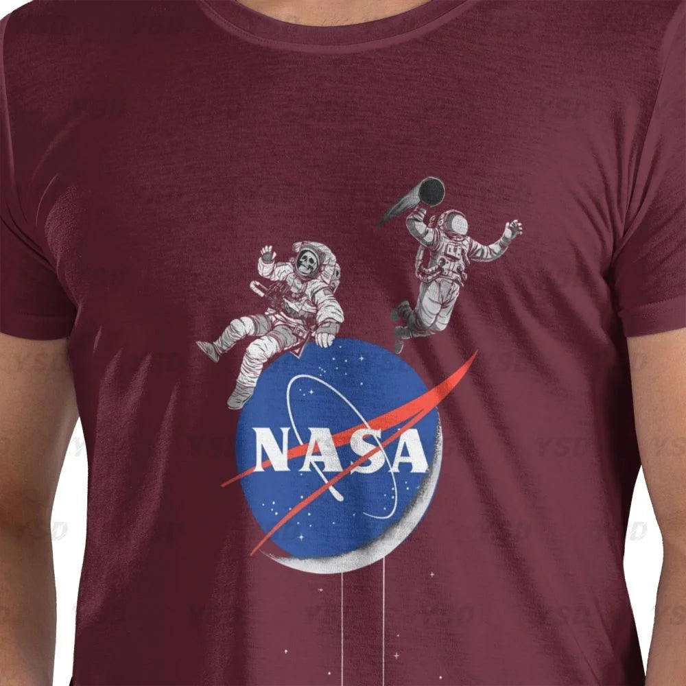 Camiseta esportiva masculina Nasa Space, aconchegante, camiseta grande
