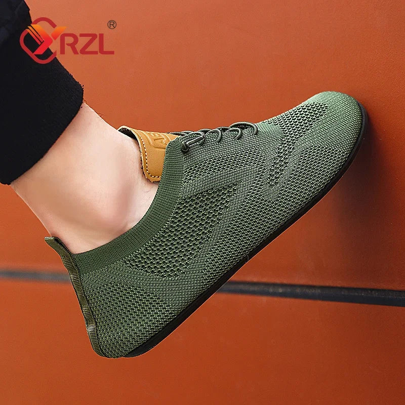 Yrzl homens mocassins de malha condução mocassins de alta qualidade apartamentos sapatos caminhada respirável não deslizamento casual mocassins verão sapatos masculinos