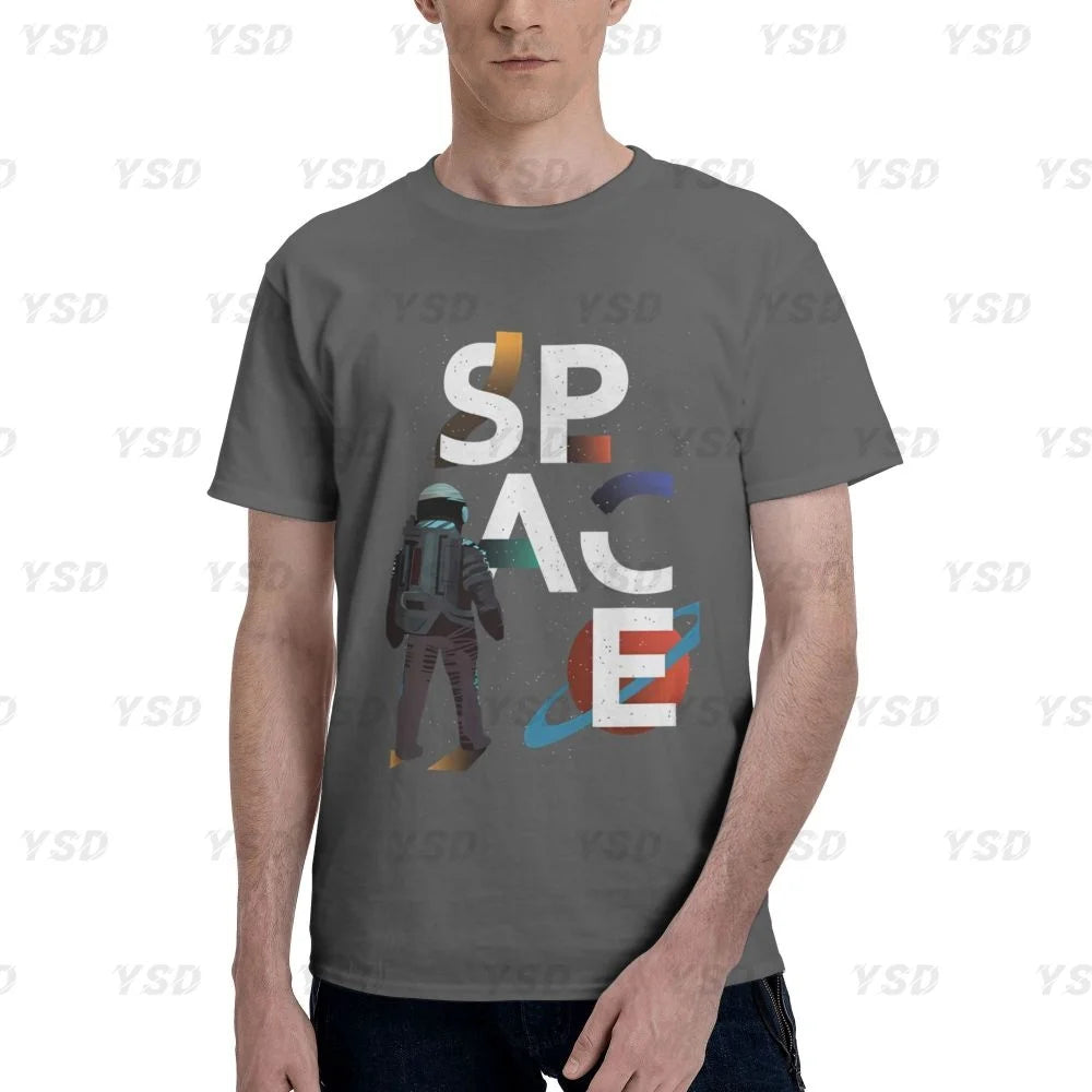 Camiseta esportiva masculina Nasa Space, aconchegante, camiseta grande