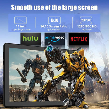 Urao 11 Polegada tablet android 14gb ram 64gb rom 6800mah ips hd tela de toque com teclado capa protetora mouse stylus 8 em 1 kit