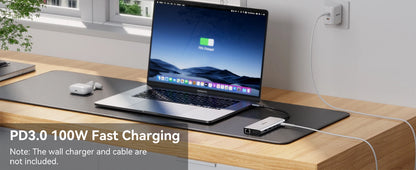 Mokan usb c hub tipo c 4k @ 60hz hdmi hub, vga 3usb 3.1 10gbps pd rj45 sd/tf docking station para macbook air pro acessórios para portátil