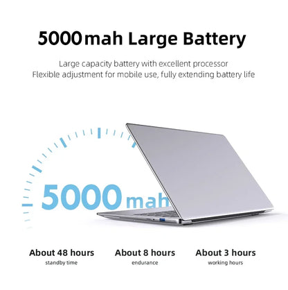 Computador portátil de escritório, 14.1 ", 12gb de ram, 1tb, 2tb, ssd, windows 11, notebook, aprender, recreação, entretenimento, laptops portáteis