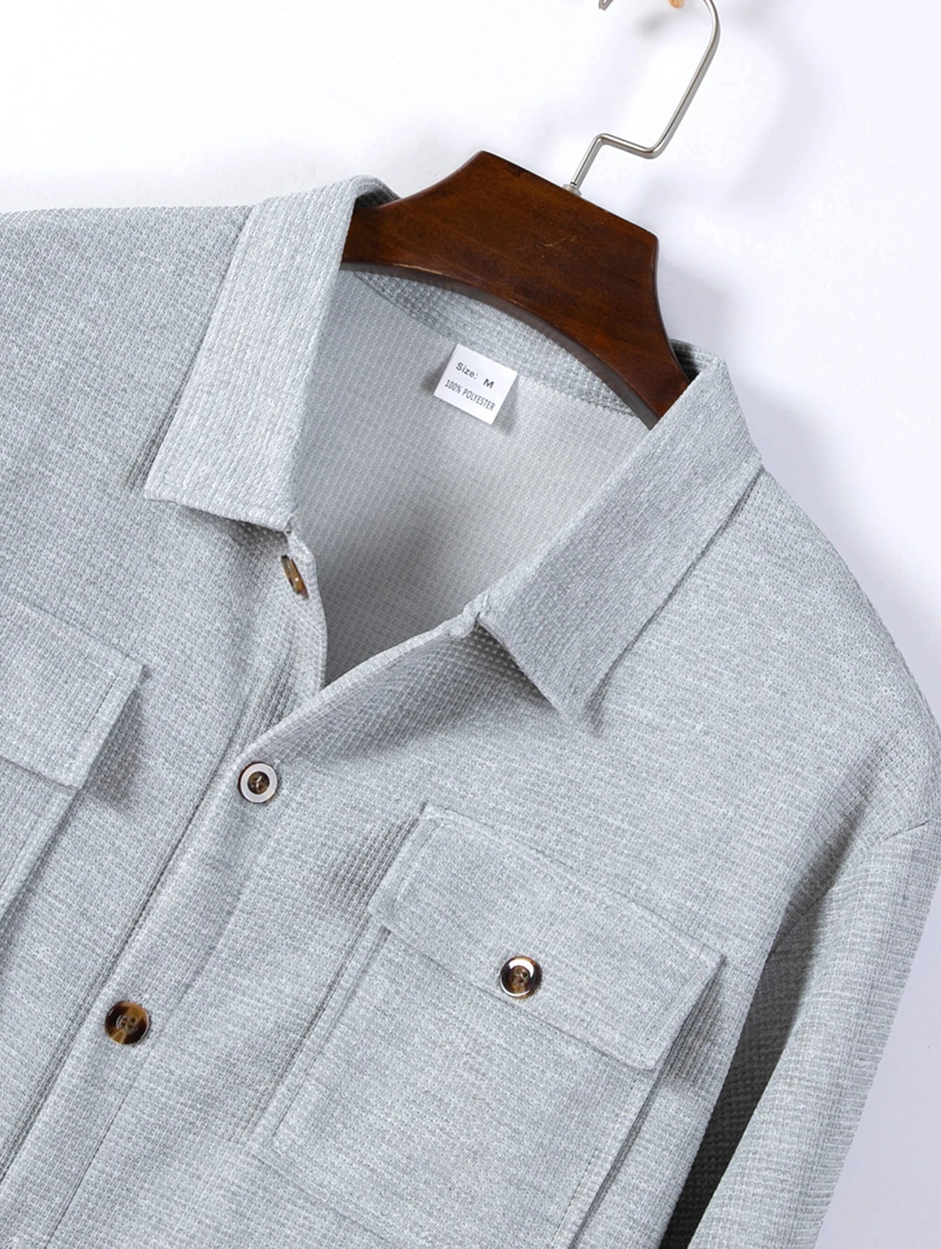 Jaqueta masculina de trabalho com verificação de waffle, jaqueta elegante com botão de lapela e calças compridas, confortável, respirável, casual, roupa de negócios, 1/2 peças