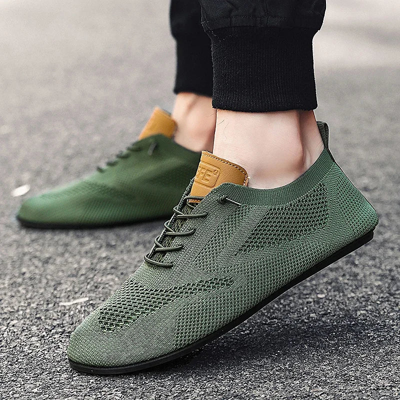 Yrzl homens mocassins de malha condução mocassins de alta qualidade apartamentos sapatos caminhada respirável não deslizamento casual mocassins verão sapatos masculinos