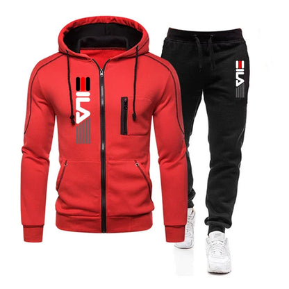 Venda quente agasalho masculino com capuz zíper moda casual esportes moletom de peça única e moletom diário conforto ao ar livre jogger