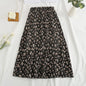 Moda feminina e all-match primavera e verão casual retro temperamento floral impresso saia falda larga elegante para mujer