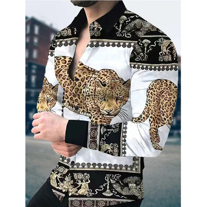 2024 camisa de manga longa masculina casual all-match moda rua camisa masculina lapela único breasted manga longa topo roupas masculinas