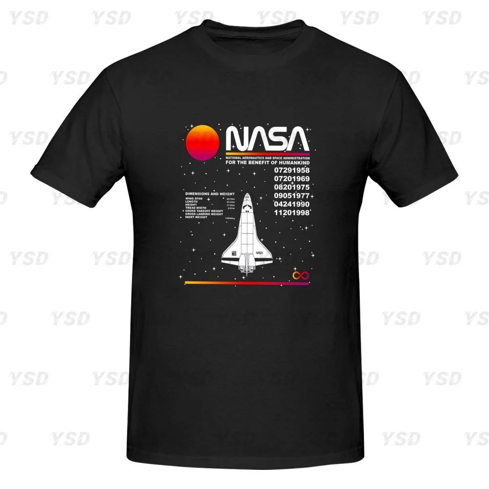 Camiseta esportiva masculina Nasa Space, aconchegante, camiseta grande