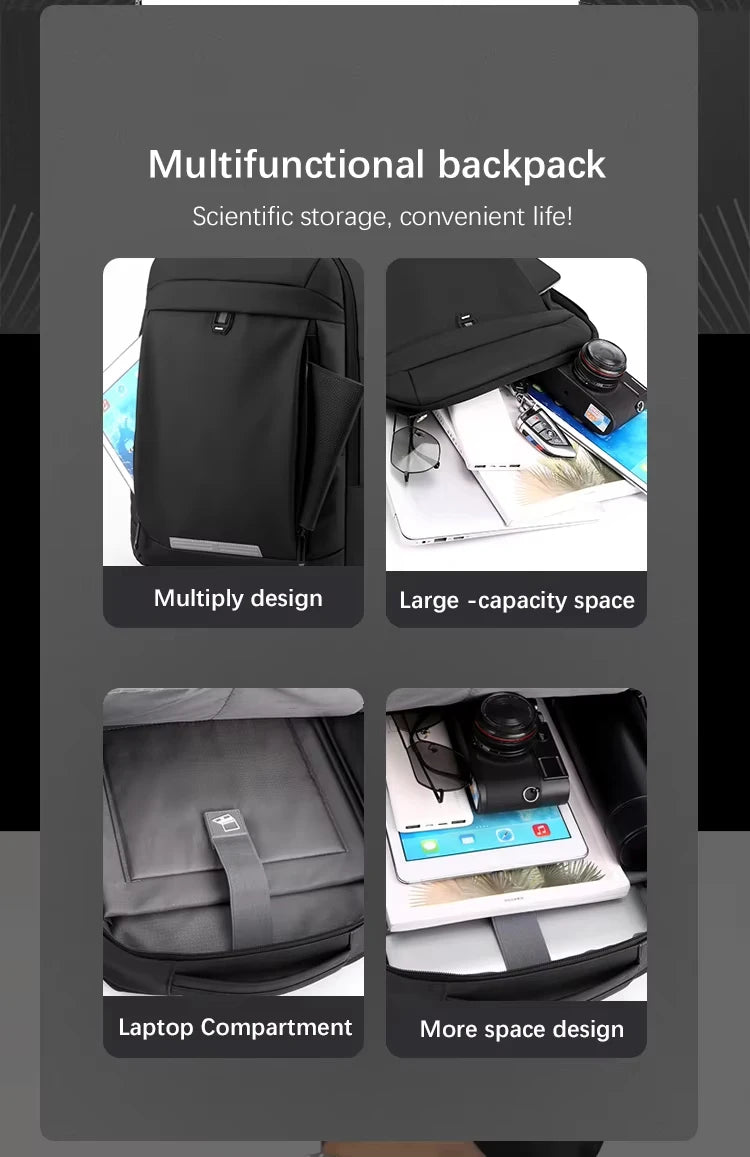 17 Polegada negócios portátil mochila à prova dwaterproof água notebook para homens saco de livro escolar expansível multifuncional carregamento usb homem mochilas