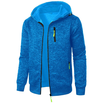 Moletom de manga comprida masculino streetwear com zíper com capuz casaco quente de inverno ao ar livre agasalho masculino jaqueta com capuz cardigan