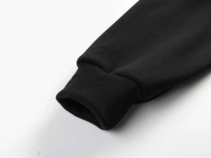 Moletons de manga comprida monocromáticos masculinos, moletons soltos, streetwear casual, pulôver masculino, sportwear de ginástica, tops com capuz, outono