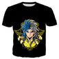 Saint seiya t camisa masculina moda camisetas crianças hip hop topos t anime impressão 3d camiseta verão masculino gráfico topos meninos t